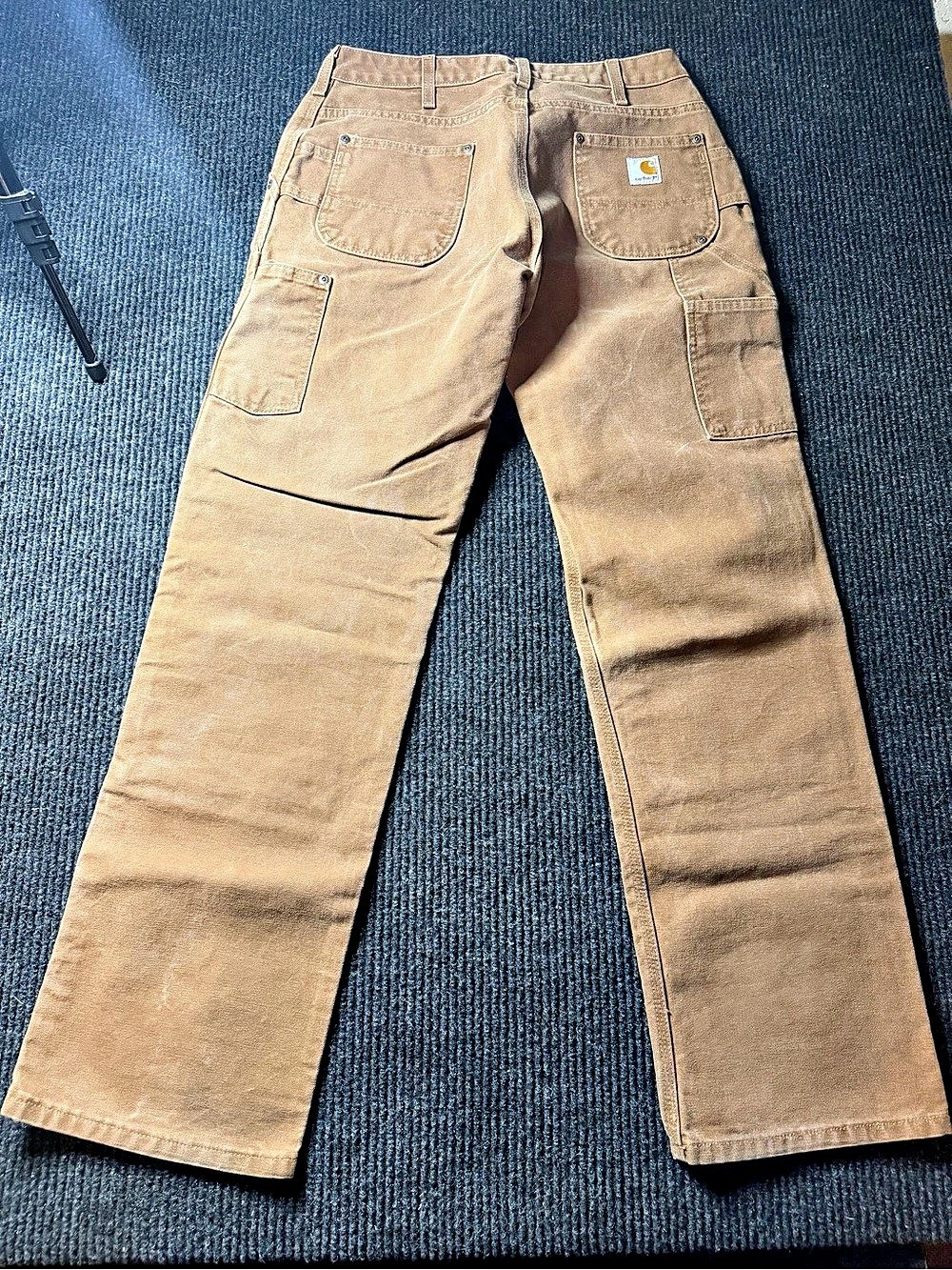 Vintage 2007 Carhartt Women's Double Knee Carpenter Pants WB136 Brown 6x32